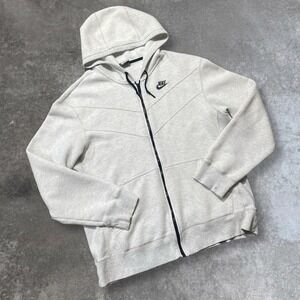 Nike Tech Fleece Full Zip Hoodie Light Gray Men Size XL Casual Athletic